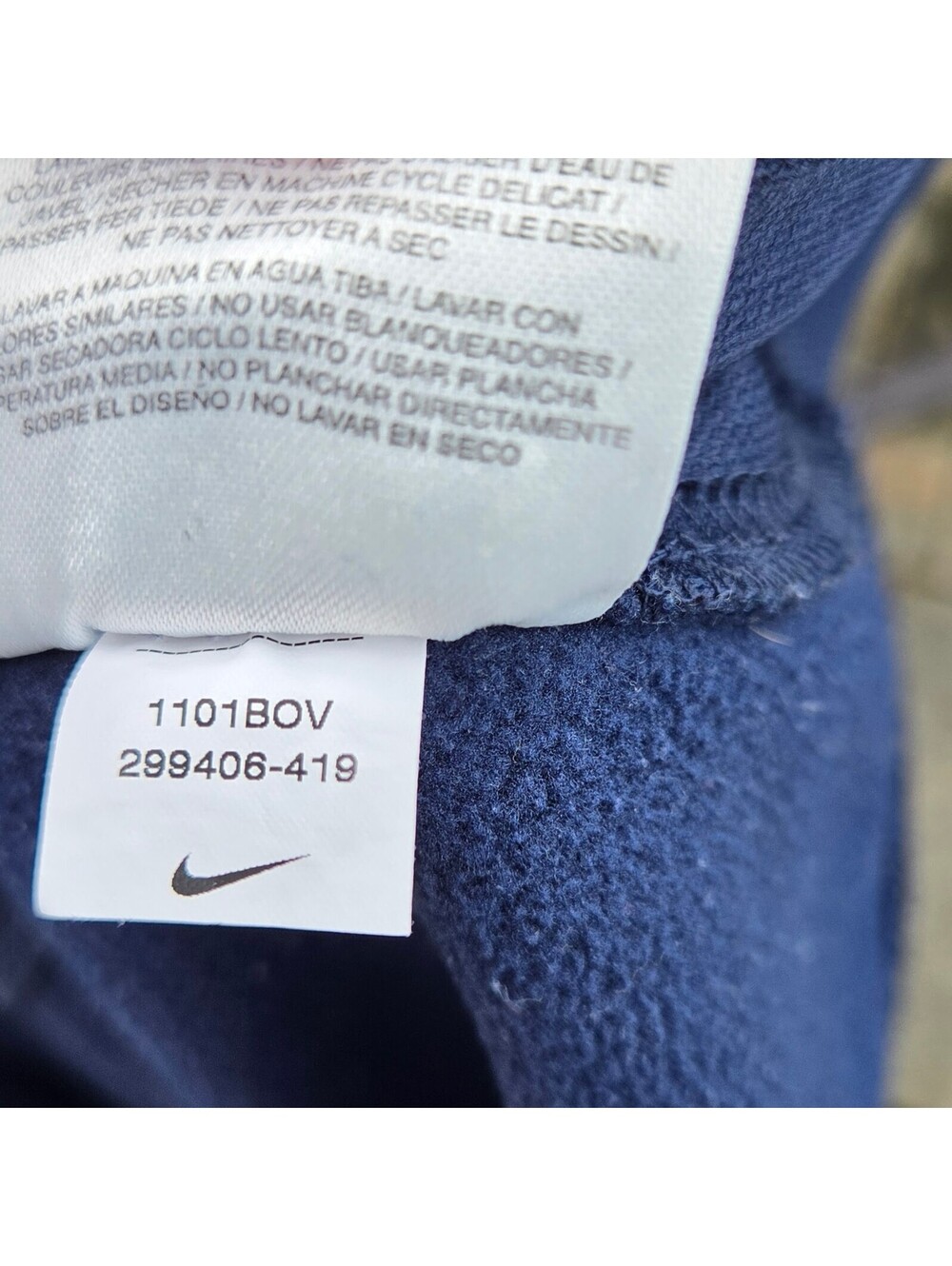 Vintage 2001 Nike Center Swoosh Crewneck XL - Ribbed Navy - Picture 8 of 9